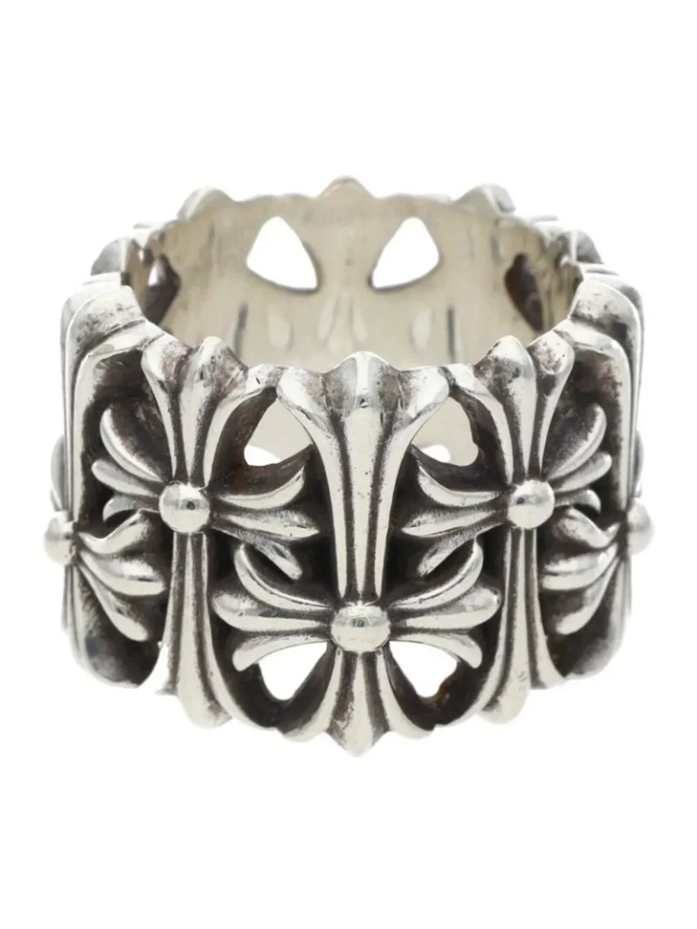 Chrome Hearts Cemetery Cross Silver Ring